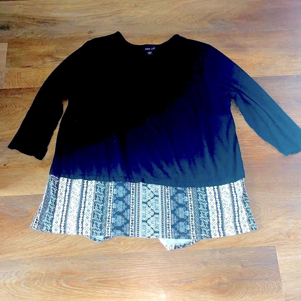 J. Jill black black tunic top women’s 2X
